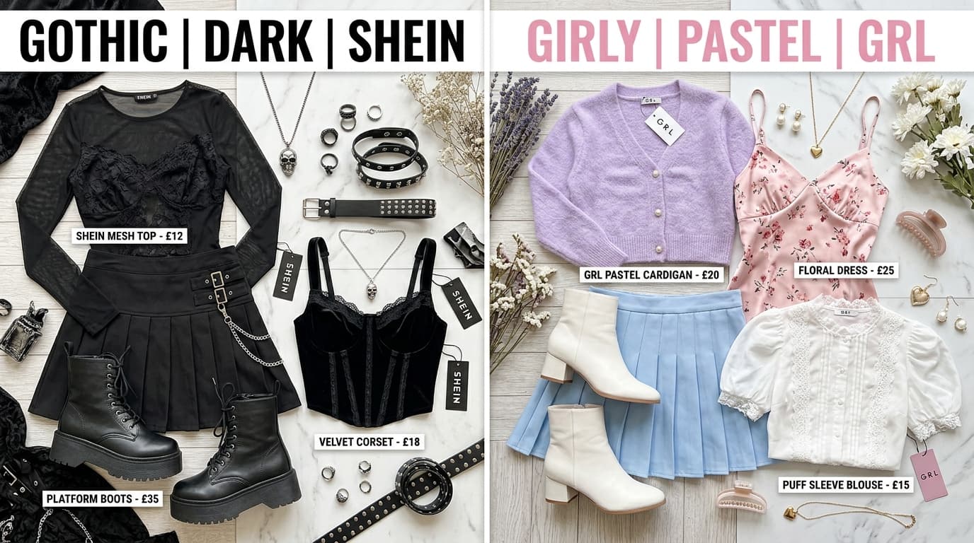 SHEIN vs GRL|プチプラ地雷系・量産型はどっち?品質・サイズ感・送料を公式条件で比較