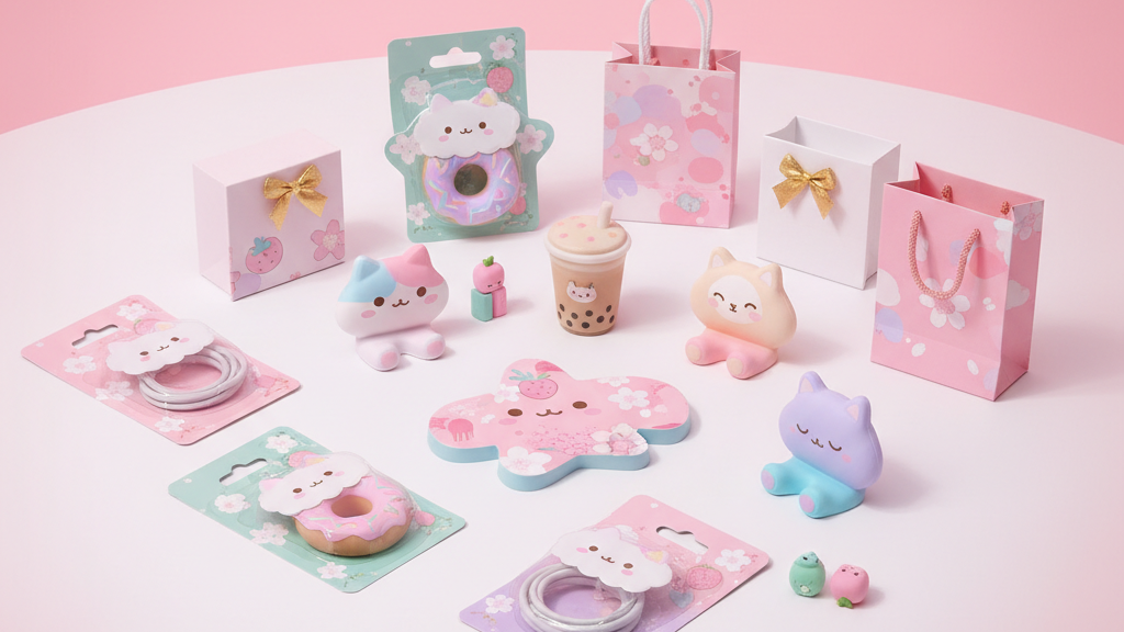 かわいいスマホアクセサリーのショッピングイメージ