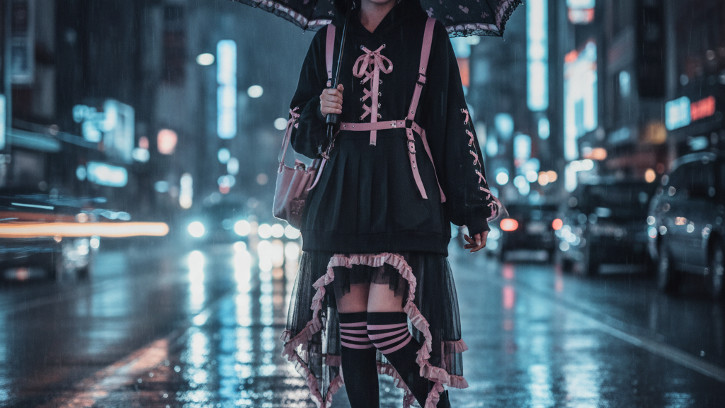 梅雨のライブ参戦コーデイメージ