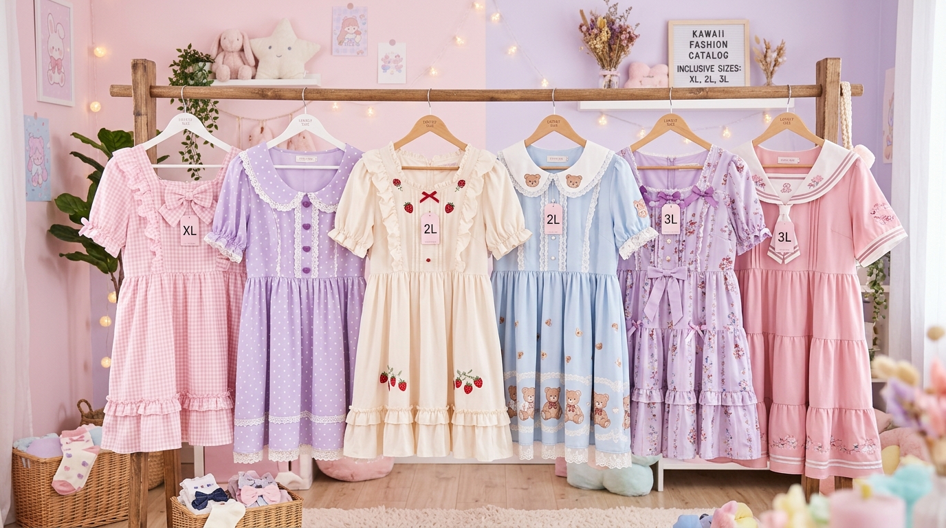 XL〜3Lまで展開のかわいい服ブランド実寸カタログ｜量産型・地雷系5ブランド比較